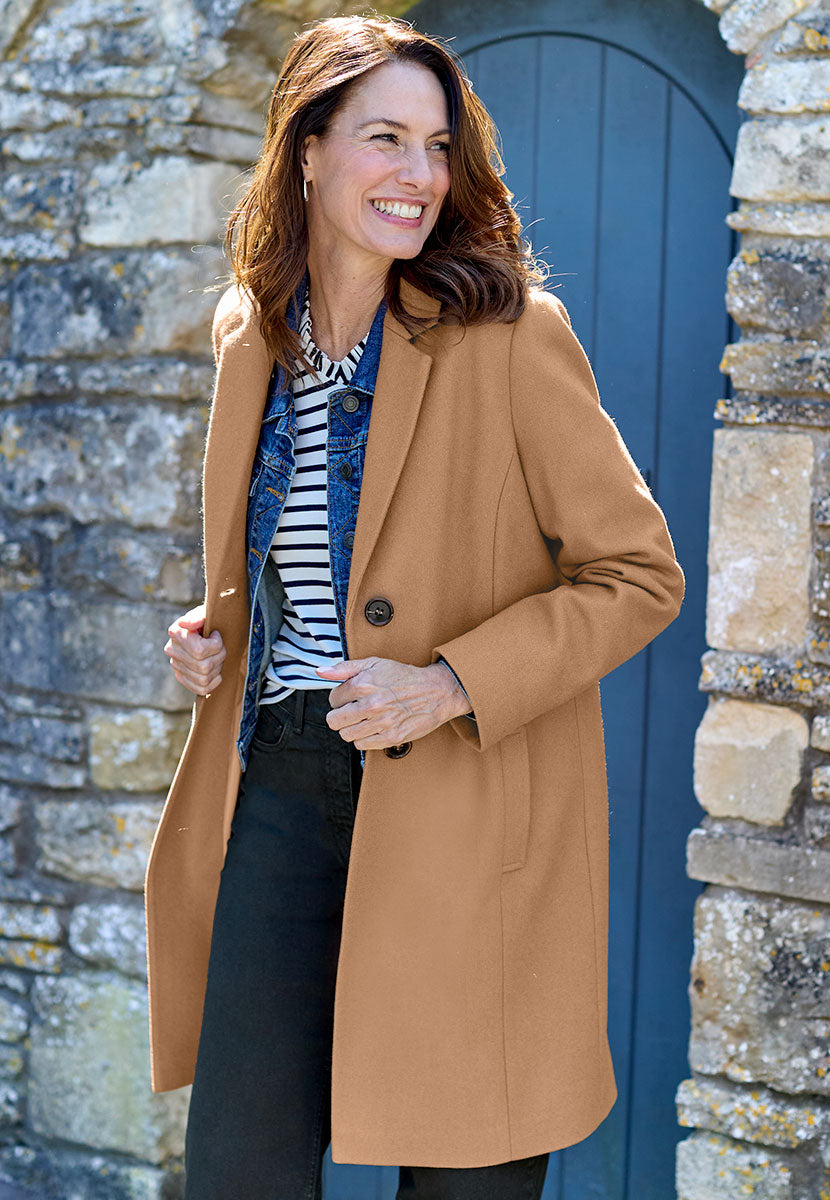 Georgie-Tailored-Crombie-Coat - Camel – Bella di Notte