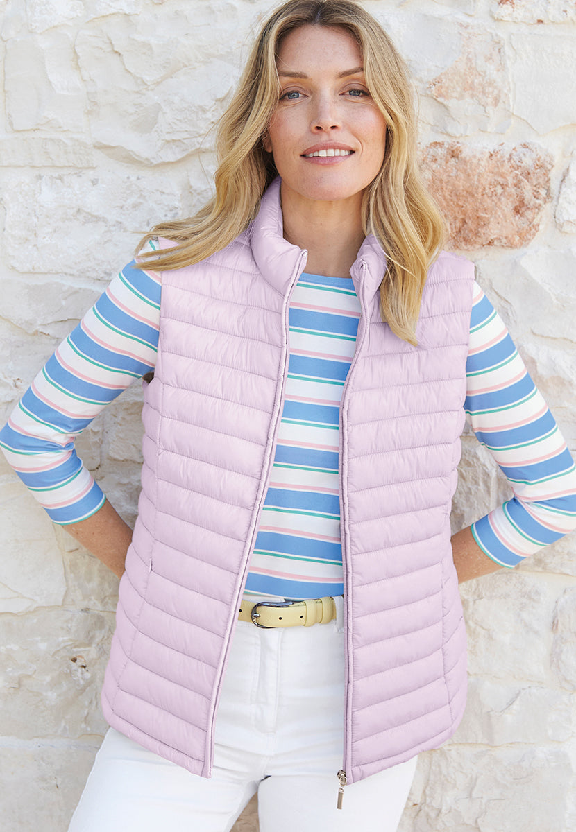 Zoe Padded Gilet - Lilac Perfect Layer – Bella di Notte