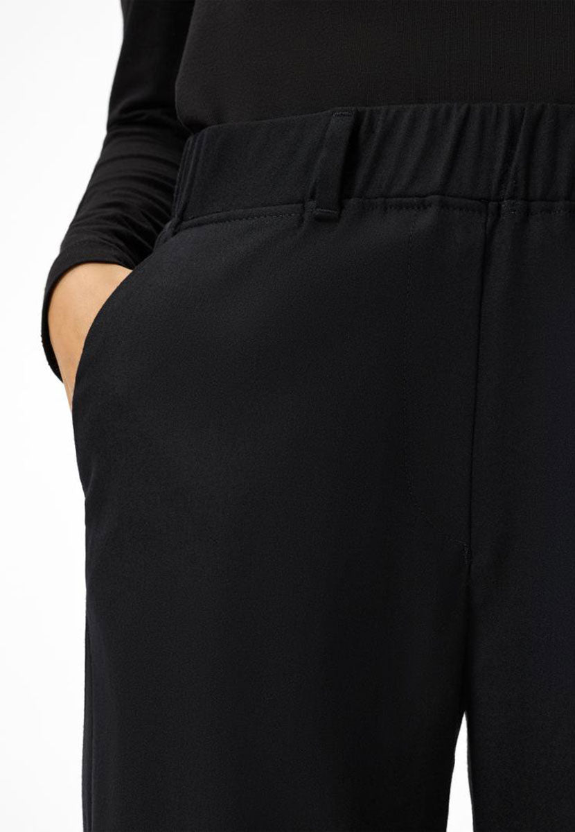 BRAX Pamina Wool Wide Leg Trouser - Black