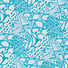Turquoise Blue Print