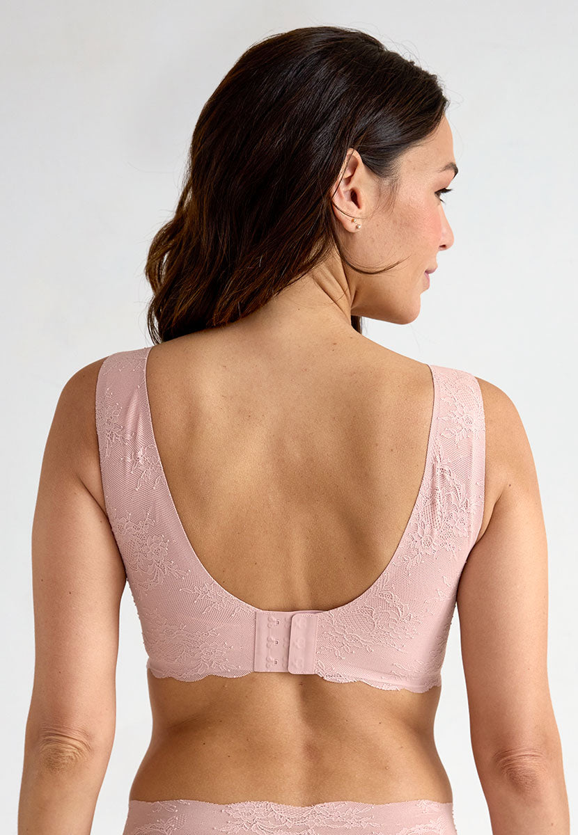 Anita Essential Lace Non Wired Bralette - Rosewood Pink