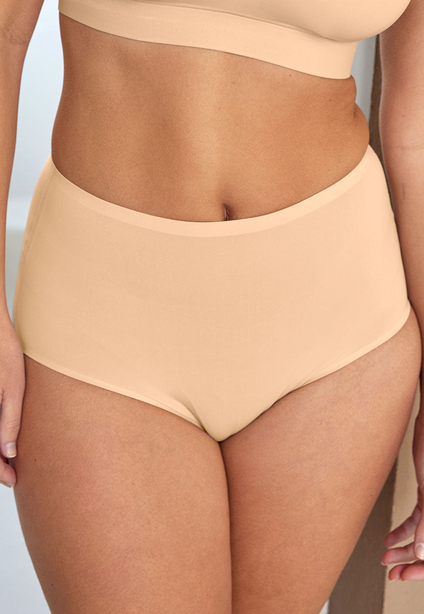 Bella di Notte Emilia 2 Pack Full Brief - Nude Front view