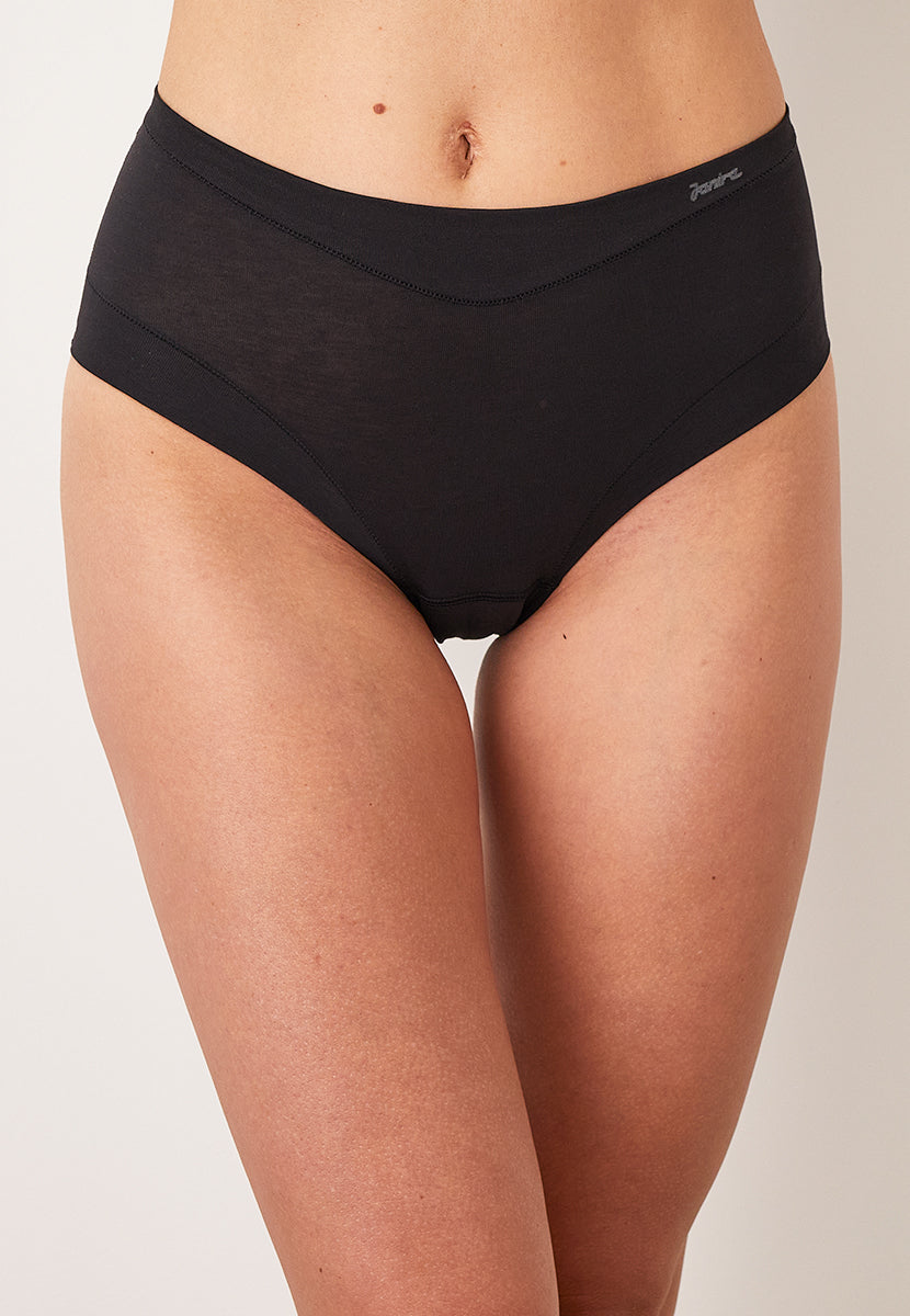 Janira - 2 Pack No VPL Stretch Cotton Full Brief - Black