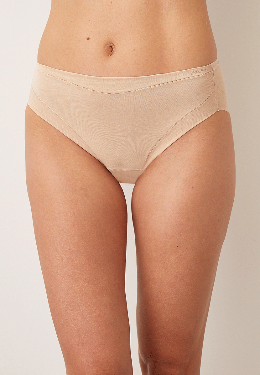 2 Pack - No VPL Stretch Cotton Bikini Brief - Dune