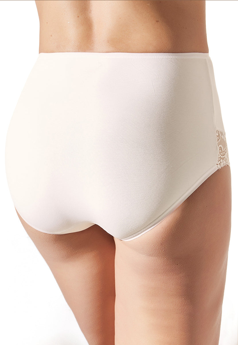 Janira - 2 Pack Cotton Rich Essential Full Brief - Ivory Back View