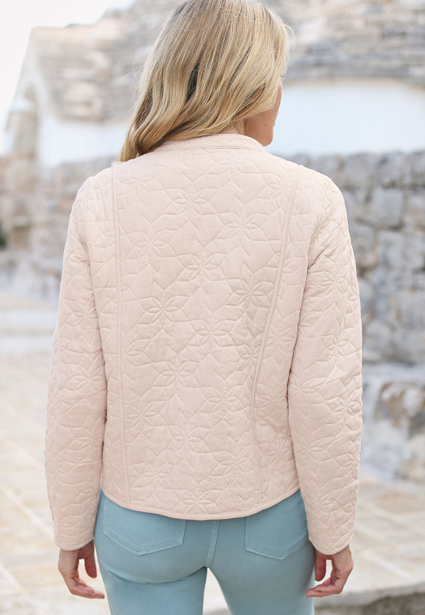 Adele Pure Cotton Quilted Jacket  - Neutral