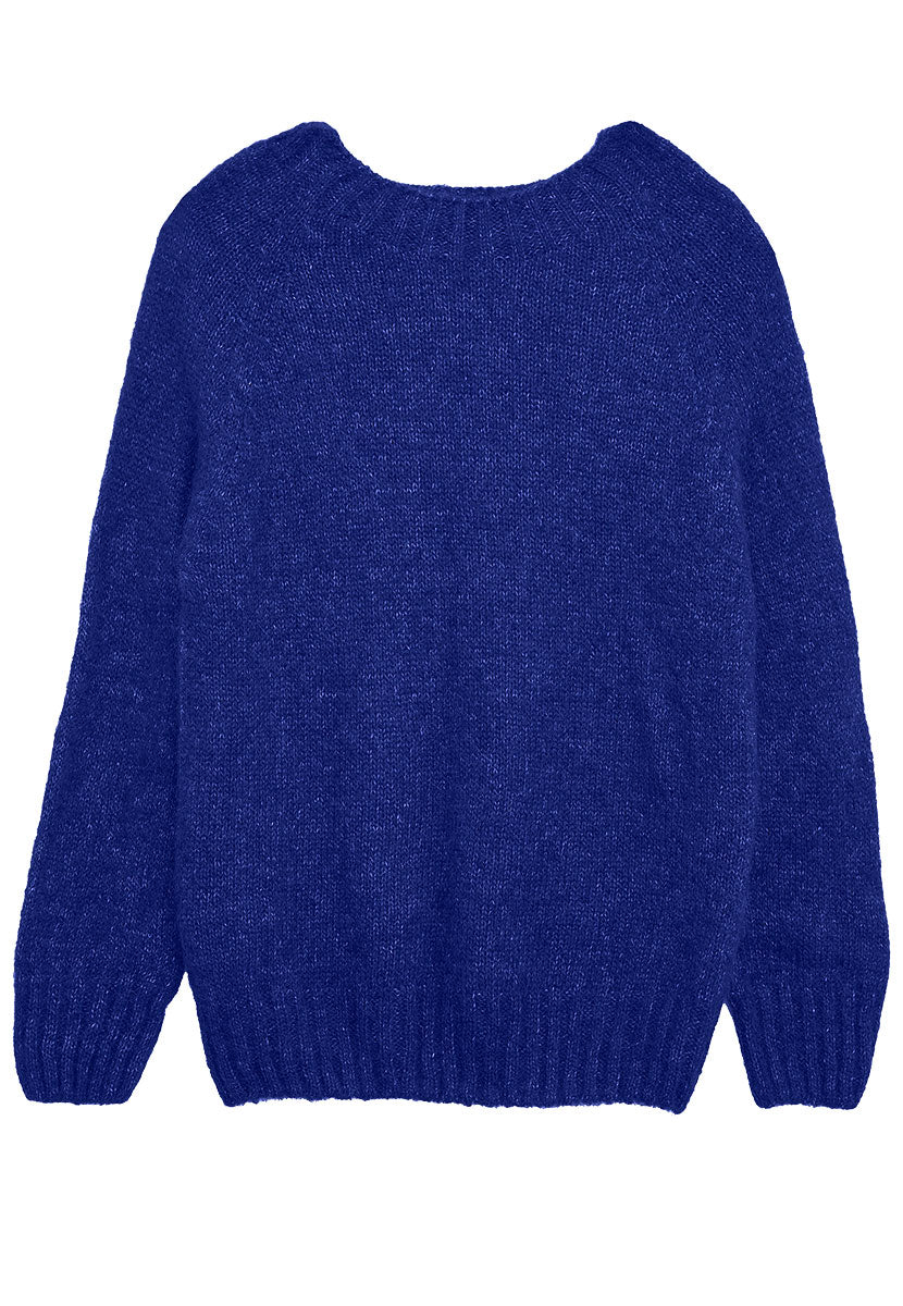 Alessia Long Sleeve Alpaca Knit Jumper - Midnight