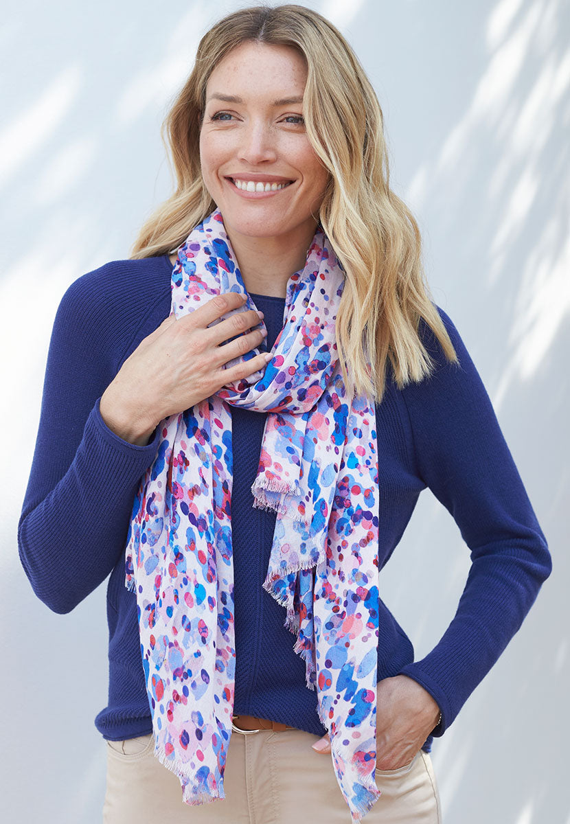 Amelie Pure Cotton Long Sleeve Jumper - French Navy