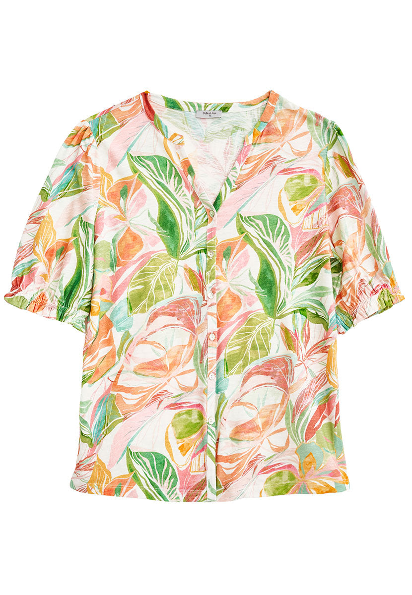Angelica Cotton Jersey Blouse - Venice Print