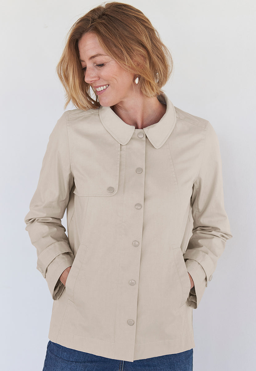 Arlo Showerproof Mac Jacket - Stone