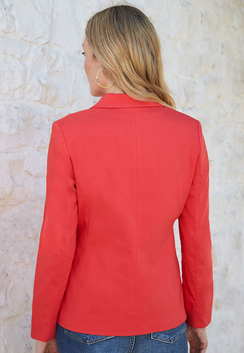 Athena Tailored Fit Blazer - Geranium