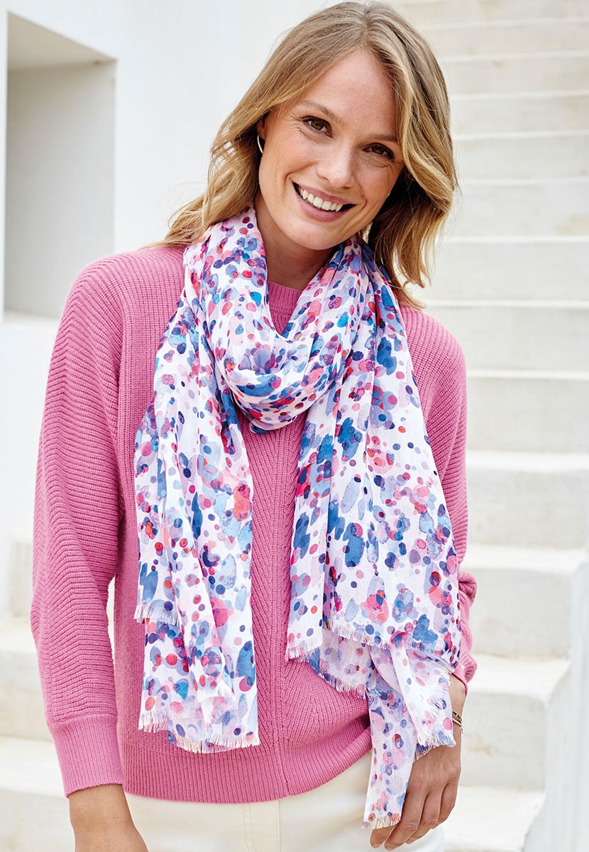 Bethany Rib Knit Jumper - Rosebud Pink Soft All-Over Rib Knit Long Sleeve Jumper With A Crew Neck And Dolman Sleeve