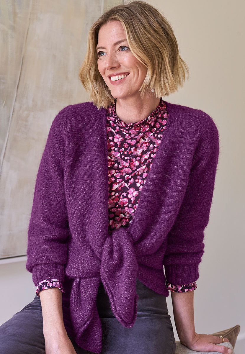 Bobbi Long Sleeve Frill Neck Top - Allegra Spot Print