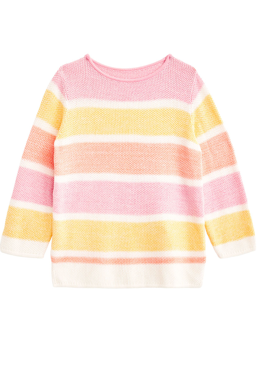 Catherine Pure Cotton Relaxed 3/4 Sleeve Jumper - Multi