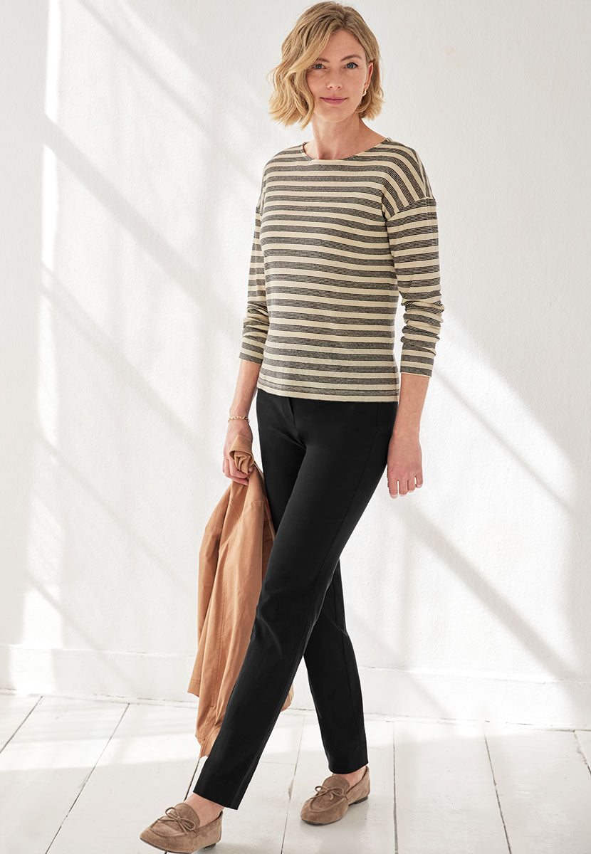 Chloe Easy Fit Slim Leg Trouser - Black