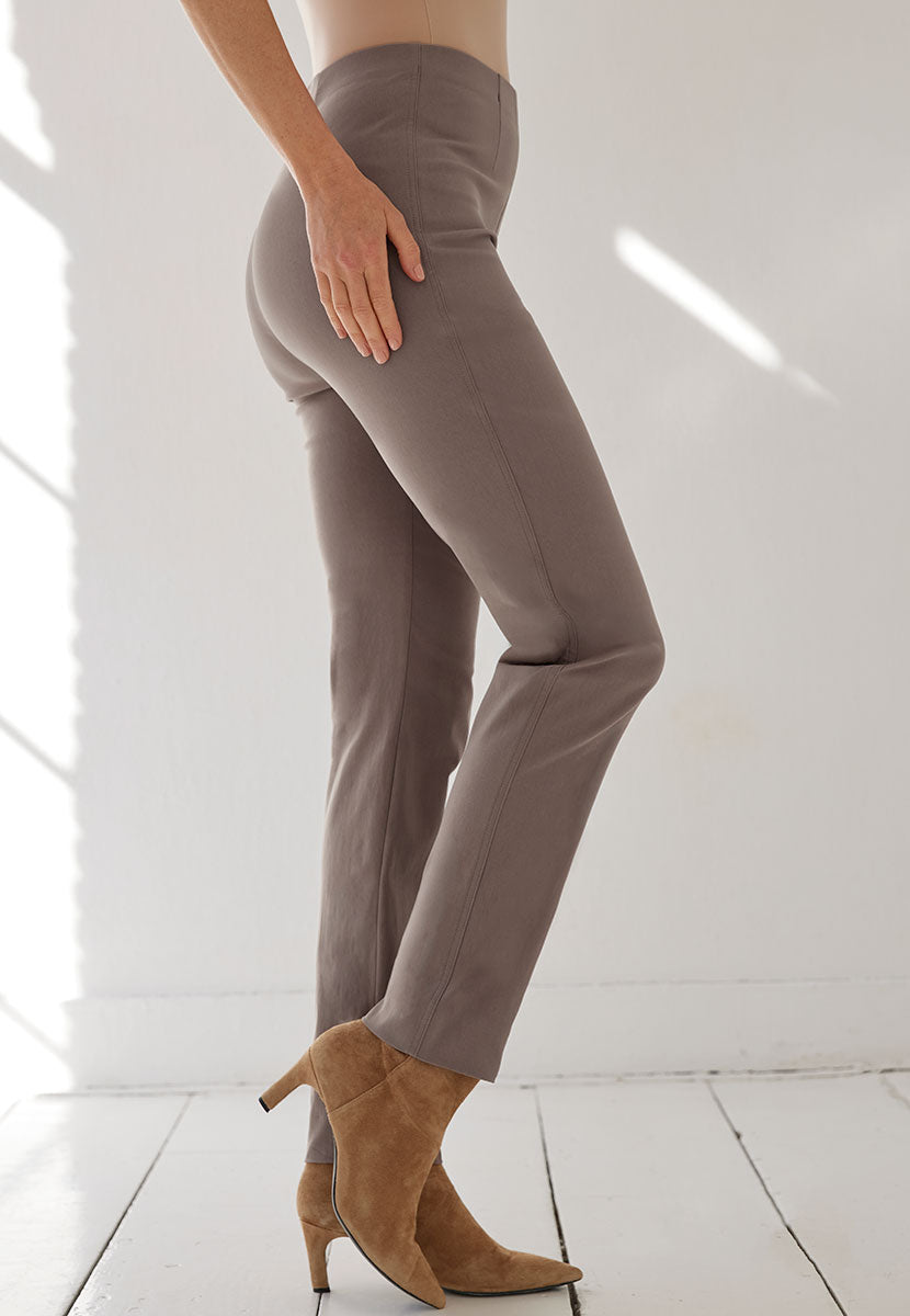 Chloe Easy Fit Slim Leg Trouser - Deep Stone