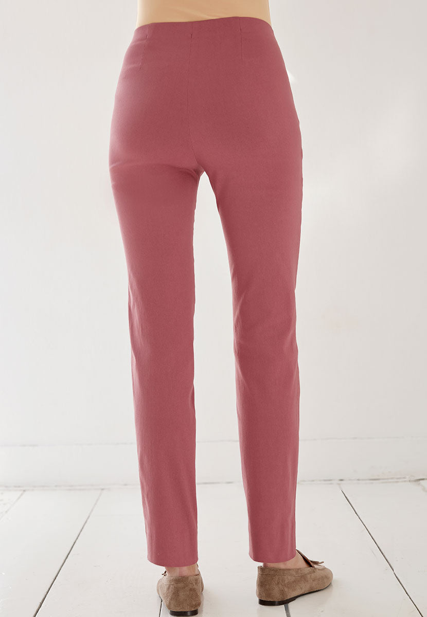 Chloe Easy Fit Slim Leg Trouser - Dusky Rose