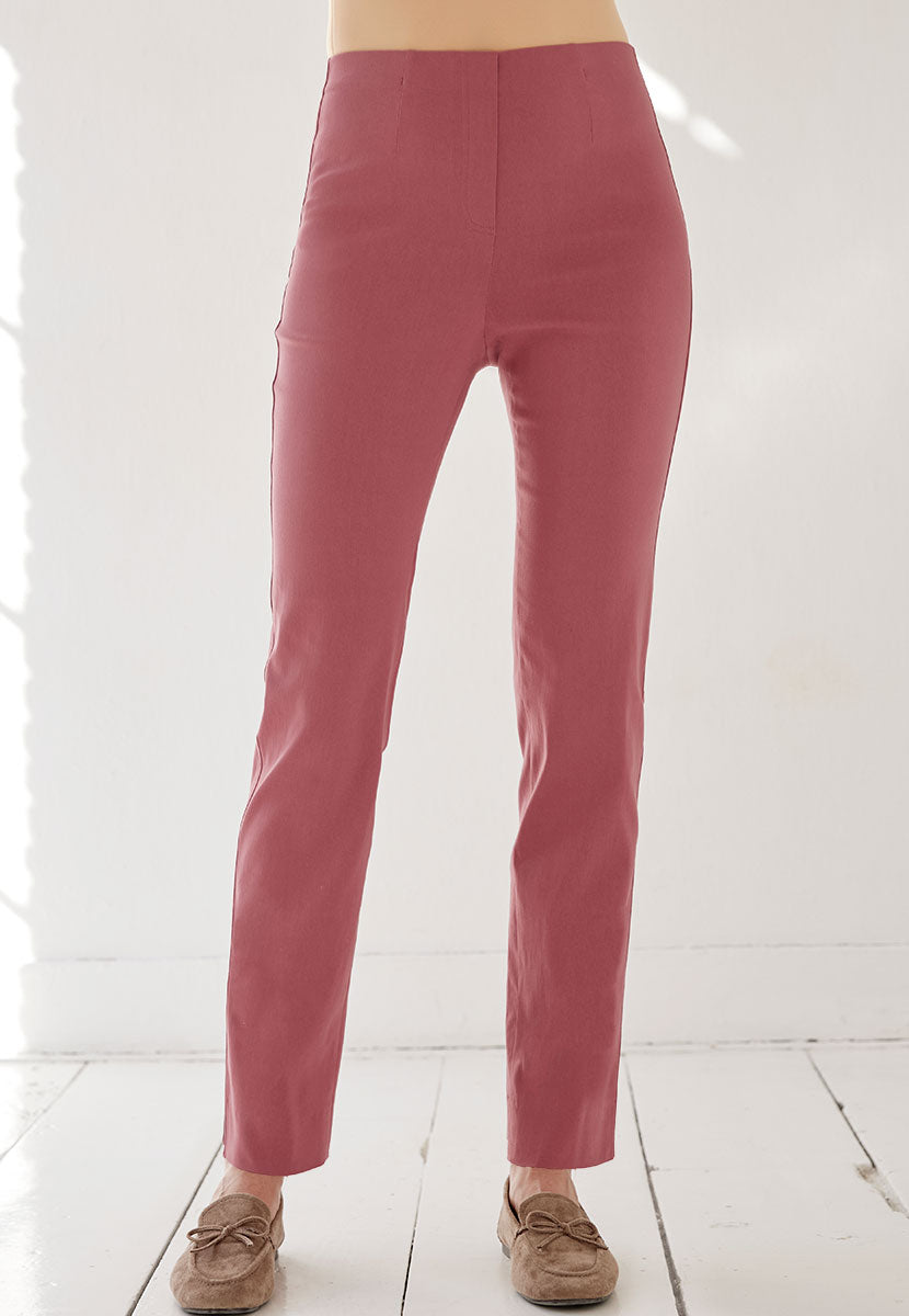 Chloe Easy Fit Slim Leg Trouser - Dusky Rose