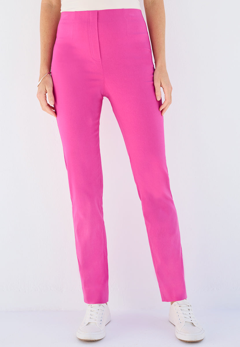 Chloe Easy Fit Slim Leg Trouser - Hot Pink