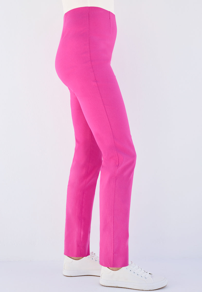 Chloe Easy Fit Slim Leg Trouser - Hot Pink