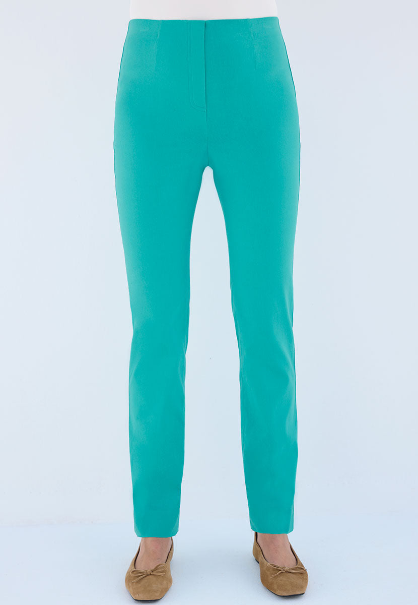 Chloe Easy Fit Slim Leg Trouser - Lagoon