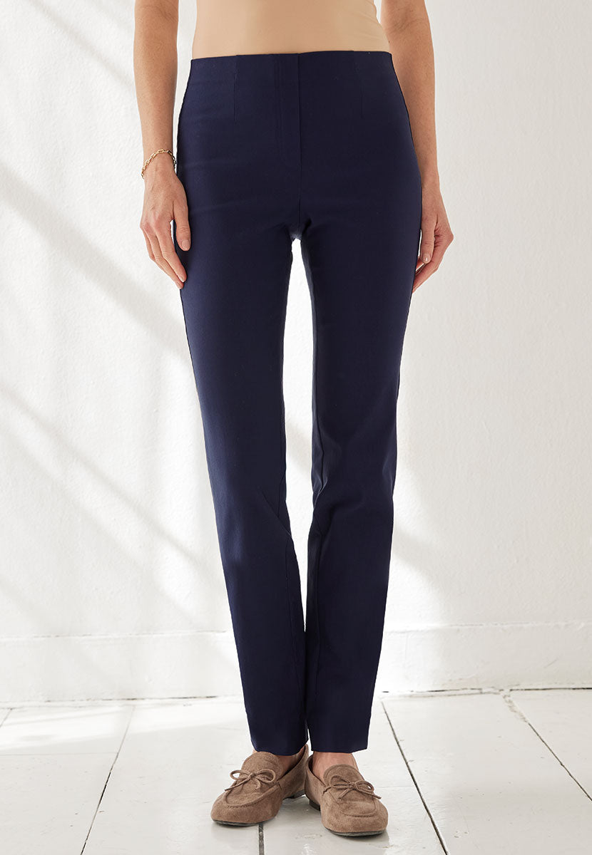 Chloe Easy Fit Slim Leg Trouser - Navy