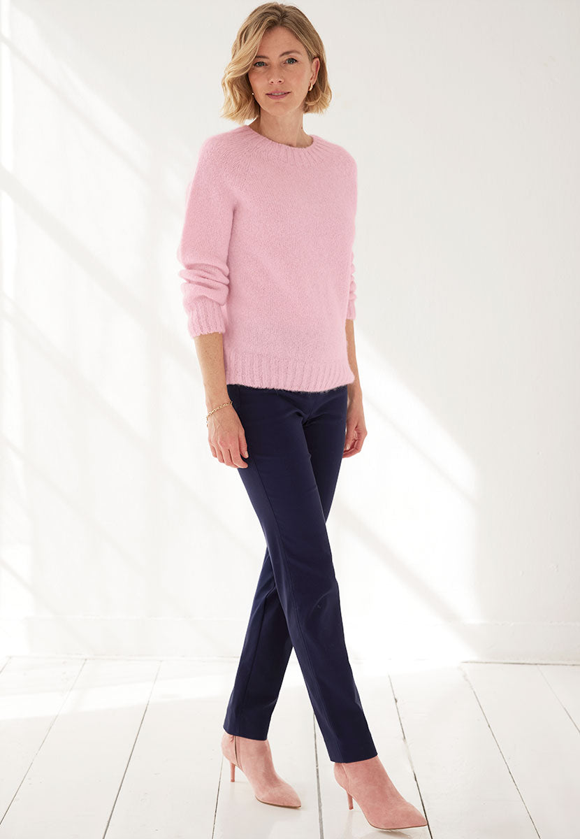 Chloe Easy Fit Slim Leg Trouser - Navy
