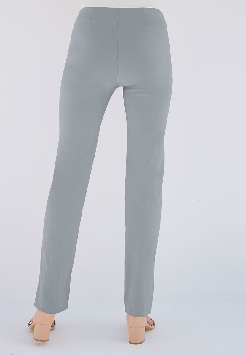 Chloe Easy Fit Slim Leg Trouser - Silver Grey