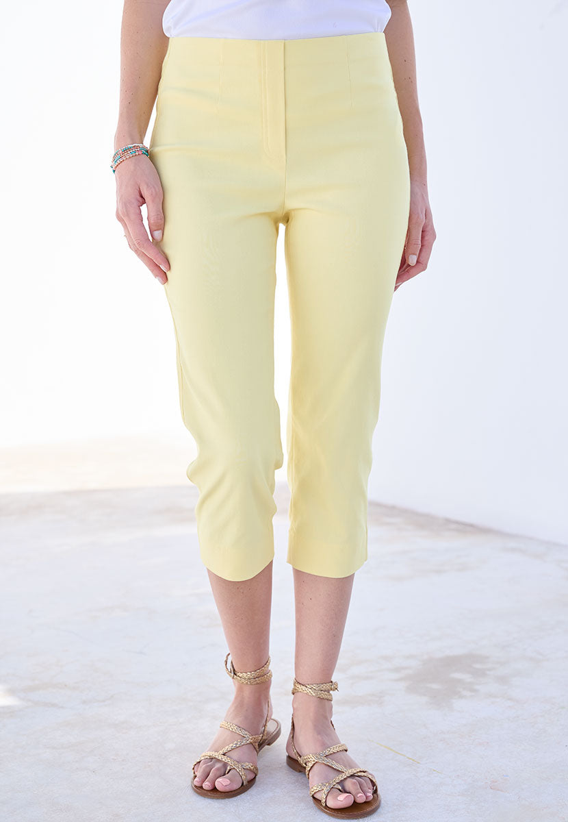 Chloe Cropped Trouser 22 Inch Leg - Soft Lemon Alt View