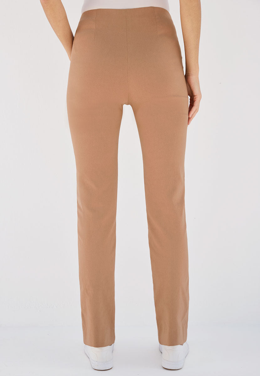 Chloe Easy Fit Slim Leg Trouser - Soft Tan