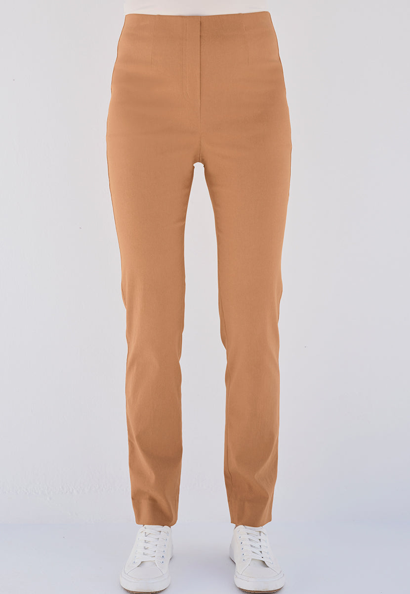 Chloe Easy Fit Slim Leg Trouser - Soft Tan