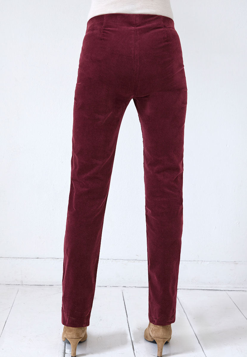 Claire Cord Trouser - Deep Berry