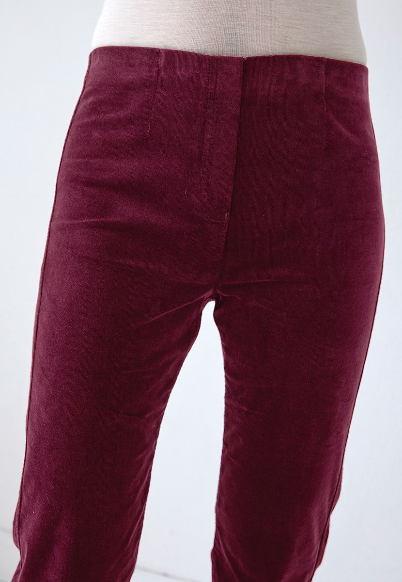 Claire Cord Trouser - Deep Berry