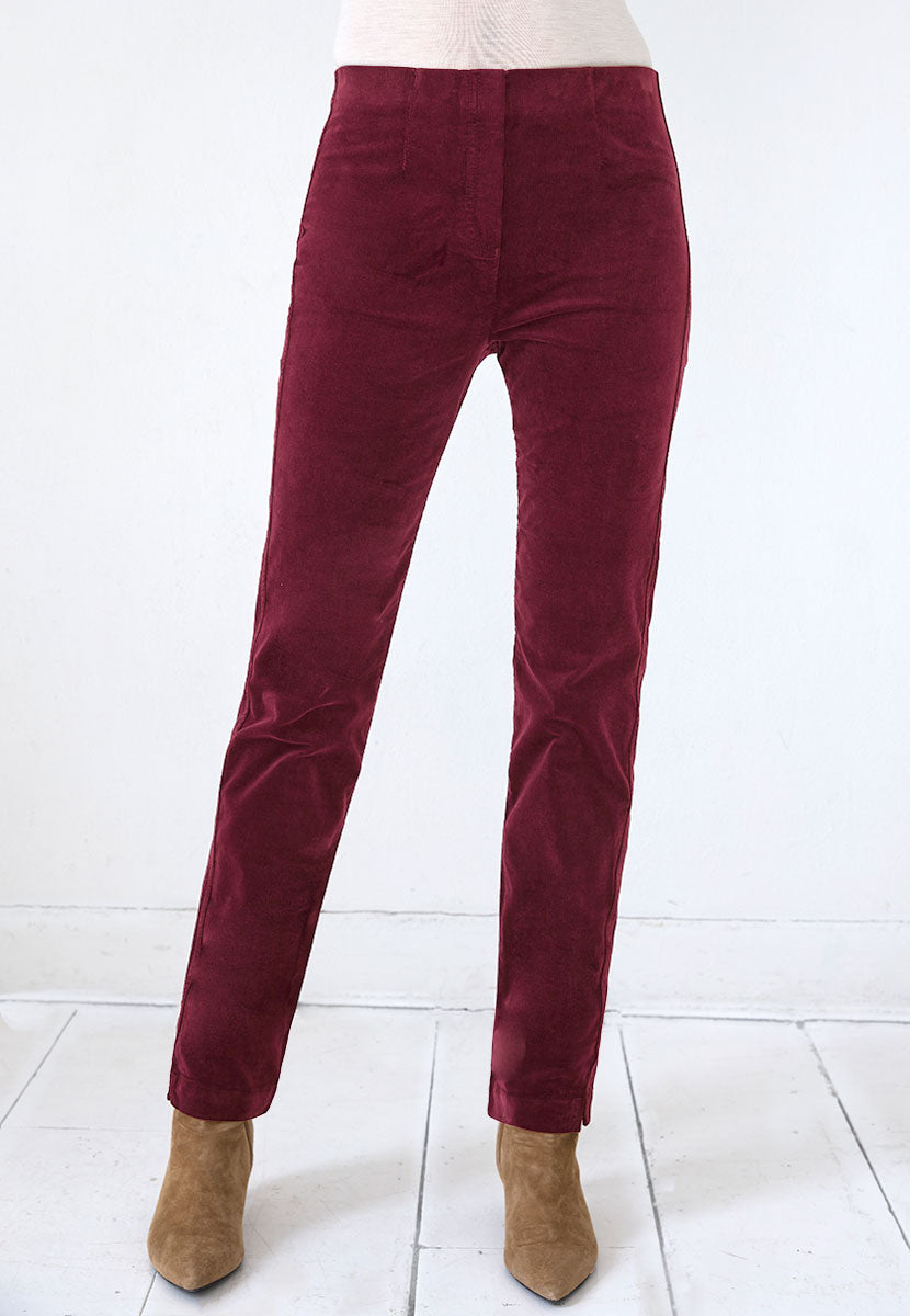 Claire Cord Trouser - Deep Berry