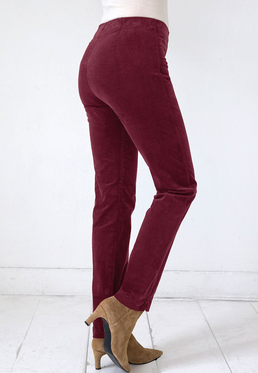 Claire Cord Trouser - Deep Berry