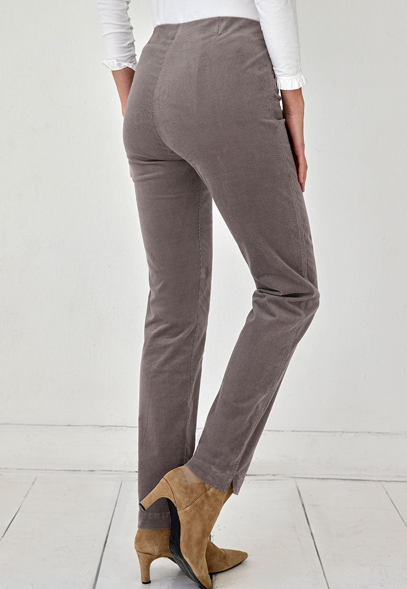 Claire Cord Trouser - Oyster Grey