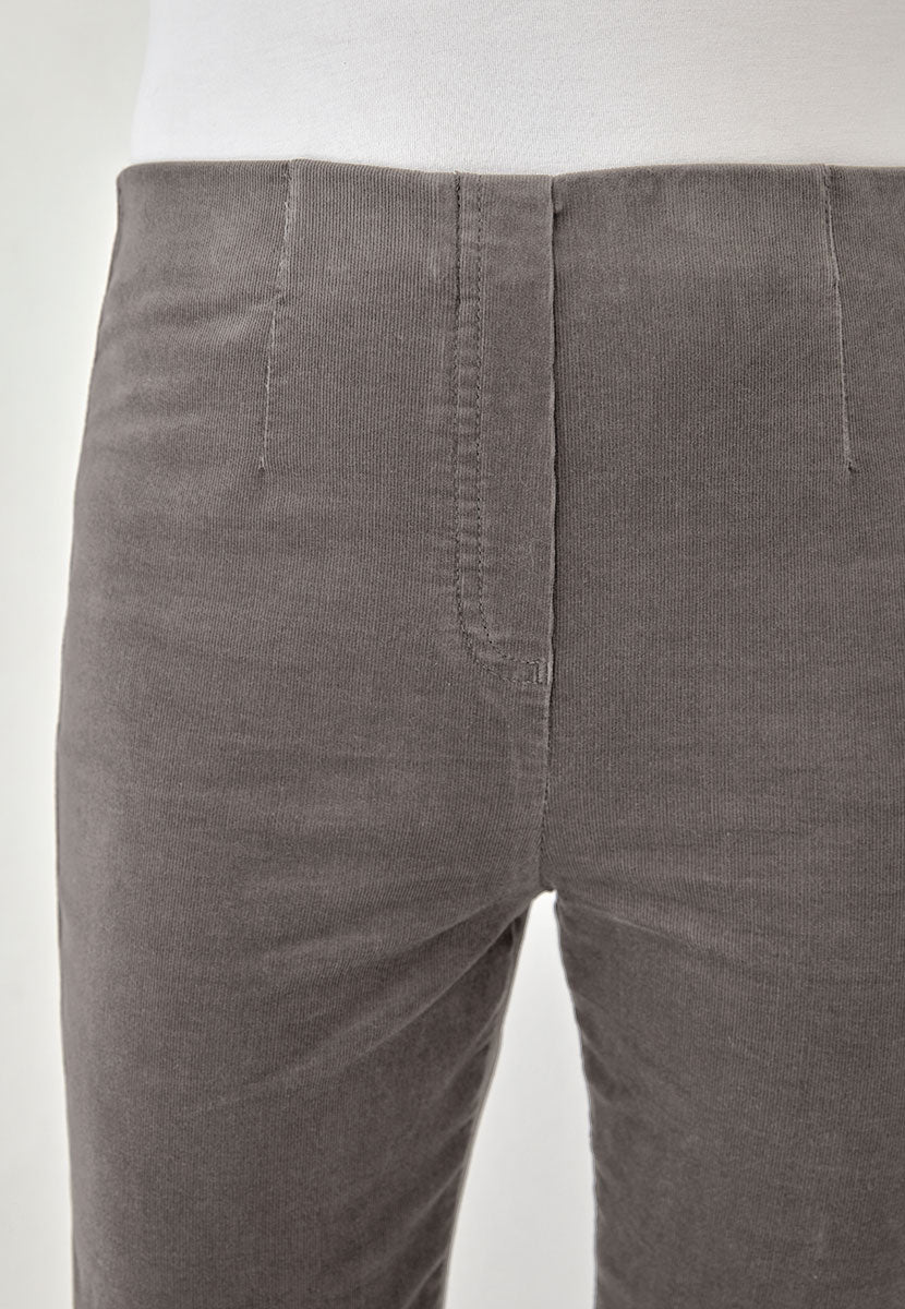 Claire Cord Trouser - Oyster Grey