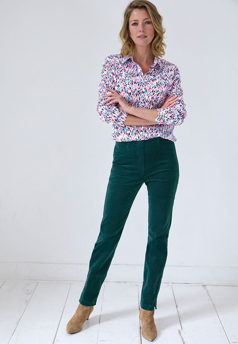 Claire Cord Trouser - Teal