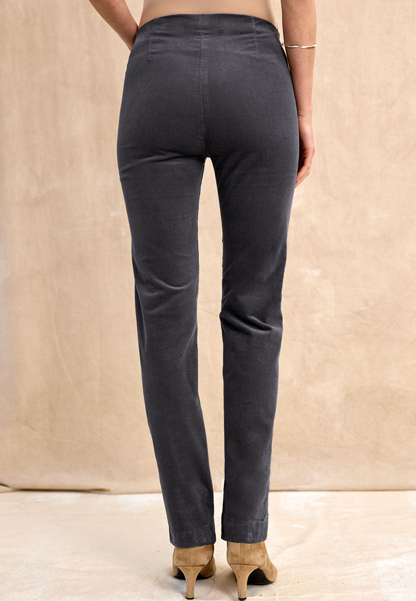 Claire Cord Trouser - Graphite Back View