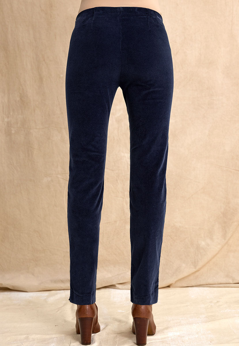 Claire Cord Trouser - Navy Back View