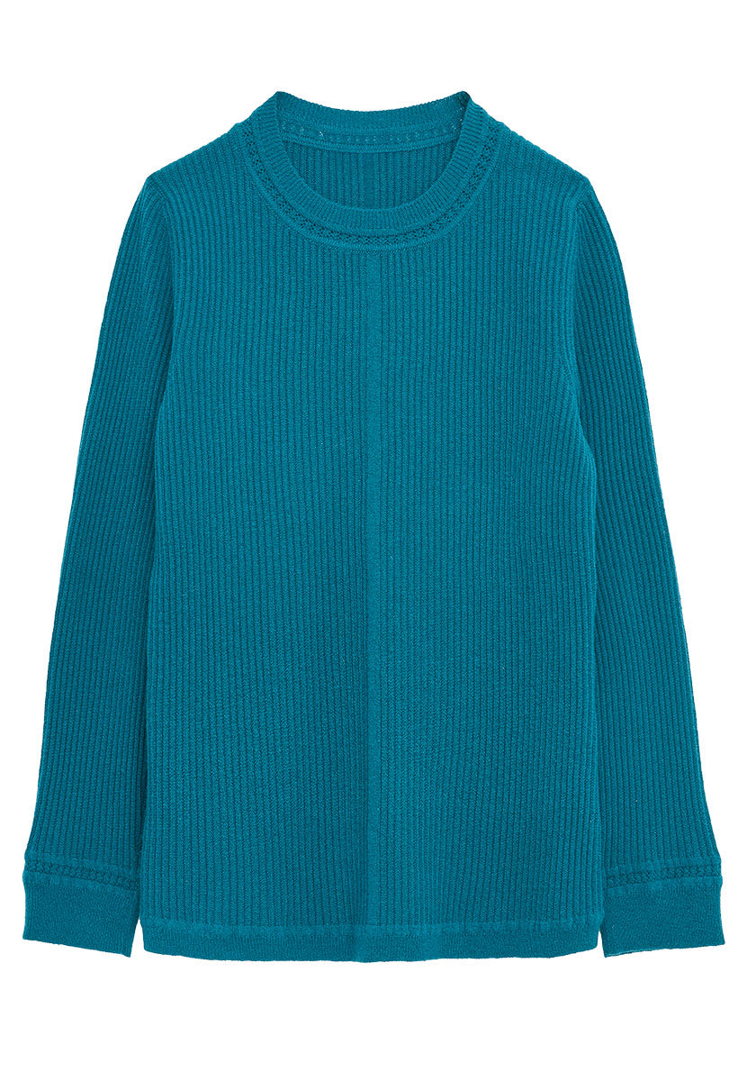Cressida Lambswool Jumper - Ocean