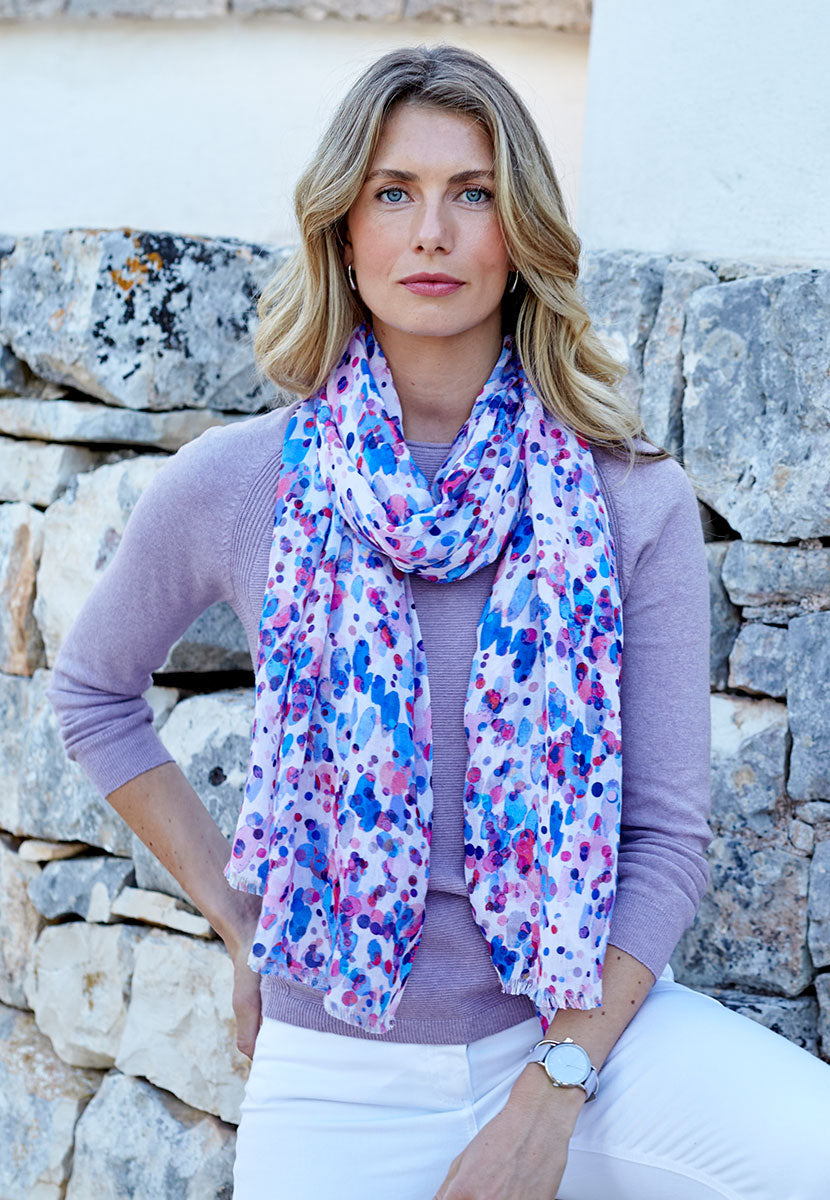 Eloise Pure Cotton Long Sleeve Jumper - Wisteria