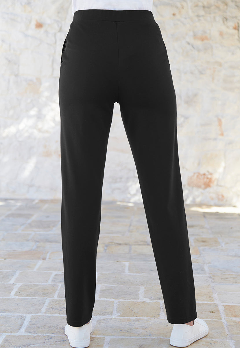 Elsa Tapered Leg Trouser - Black