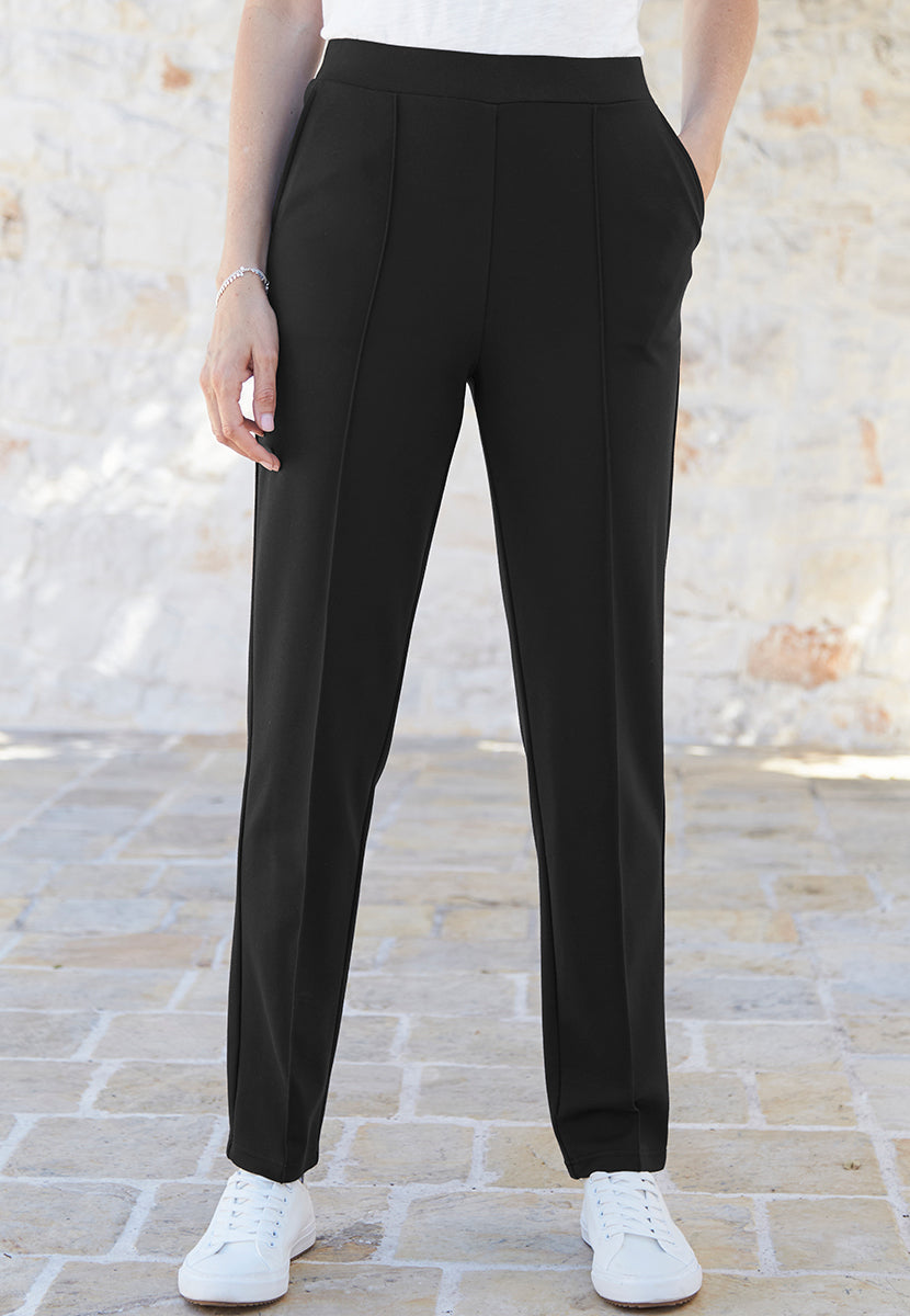 Elsa Tapered Leg Trouser - Black
