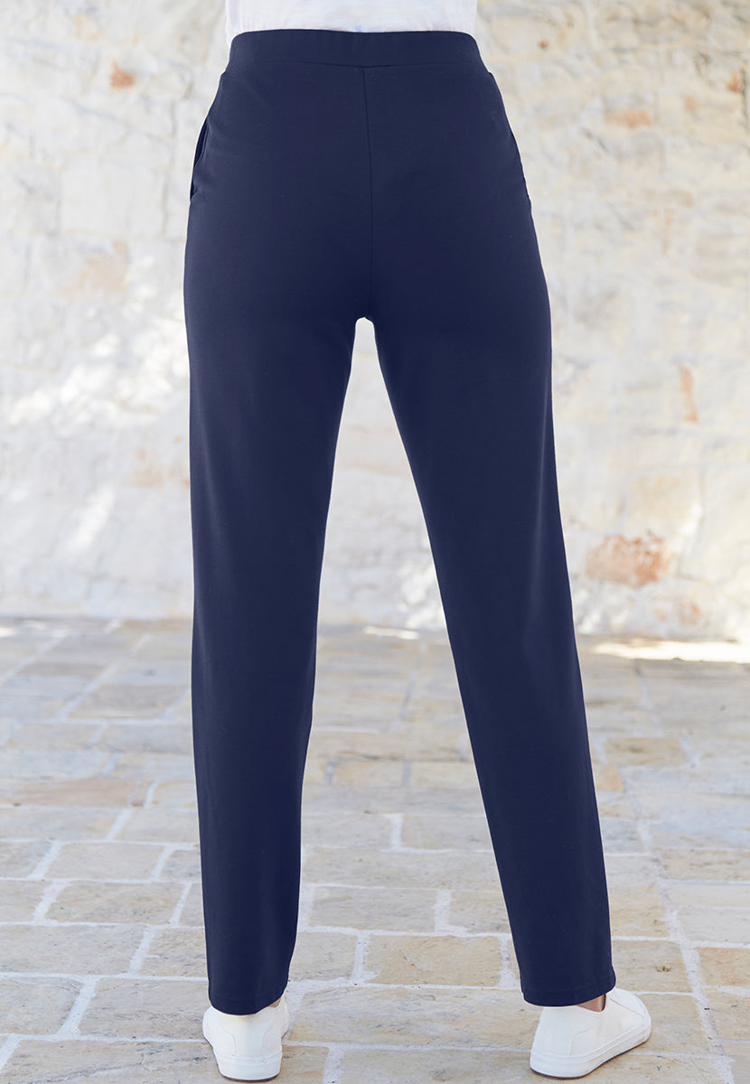 Elsa Tapered Leg Trouser - Navy