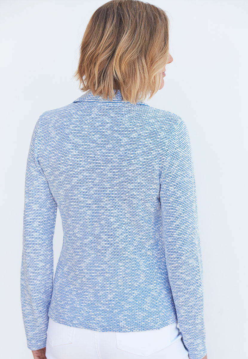 Esmerelda Long Sleeve Knitted Top - Blue