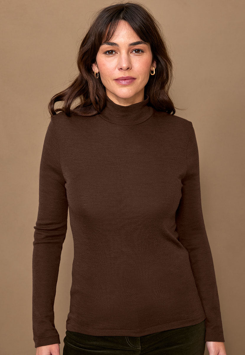 Gaia Merino Top Praline Alternative View