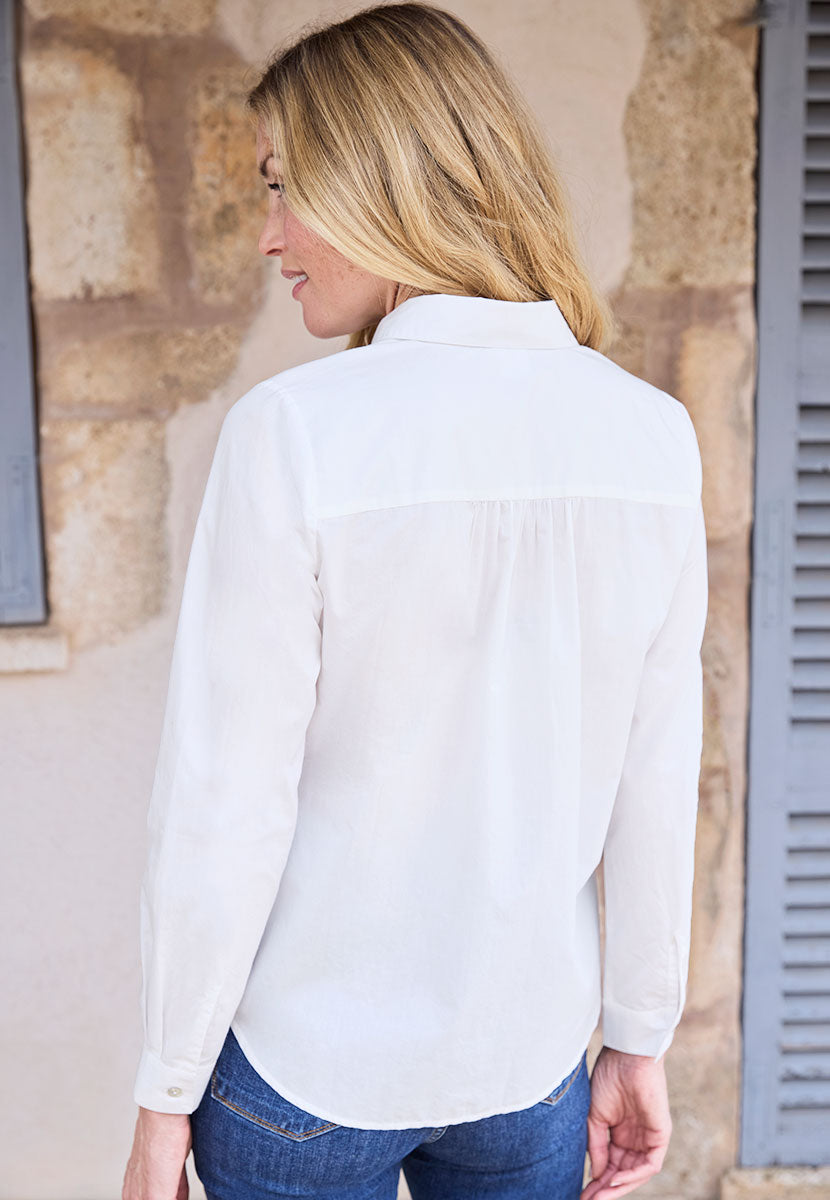 Georgia Long Sleeve Button Through Cotton Shirt - Sevilla Print