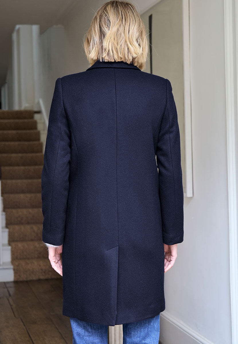 Georgie Tailored Coat - Navy