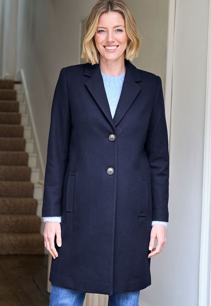 Georgie Tailored Coat - Navy